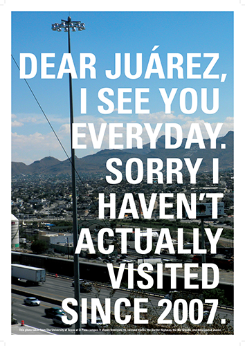 The poster 'Dear Juárez' designed by Anne M. Giangiulio