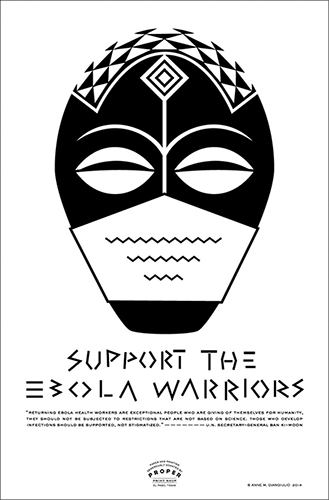 Poster designed by Anne M. Giangiulio for Posters Against Ebola