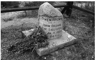 Tombstone of Owen Brown, son of John Brown.