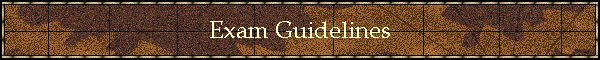 Exam Guidelines