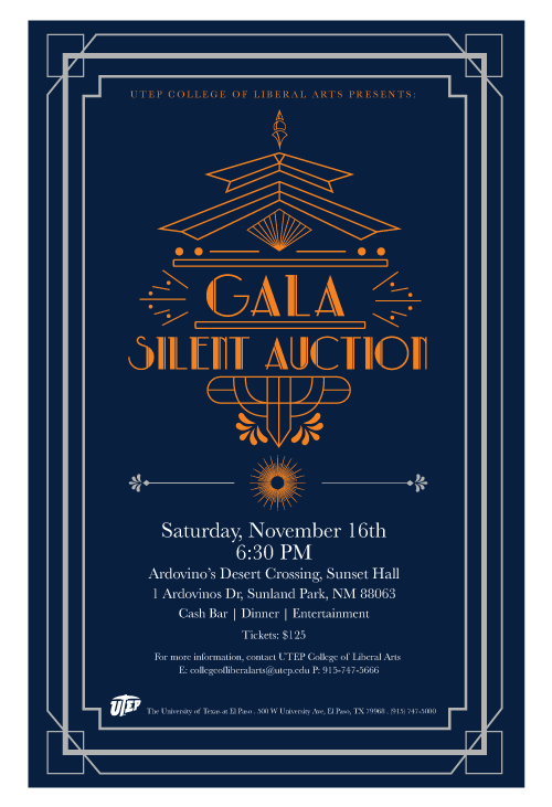 gala and silent auction poster