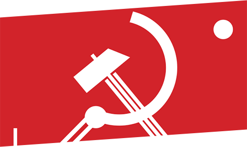 zoom in of hammer and sickle illustration