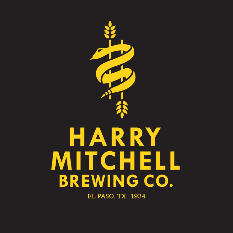 harry mitchell brewing co logo black